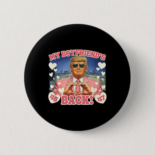 Trump My Boyfriend's Byck Valentine's Day Pink 45 6 Cm Round Badge