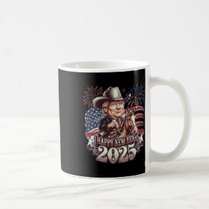 Trump New Year 2025 Patriotic Horse Trump American Coffee Mug