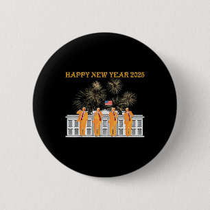 Trump New Year 2025 White House Fireworks Celebrat 6 Cm Round Badge