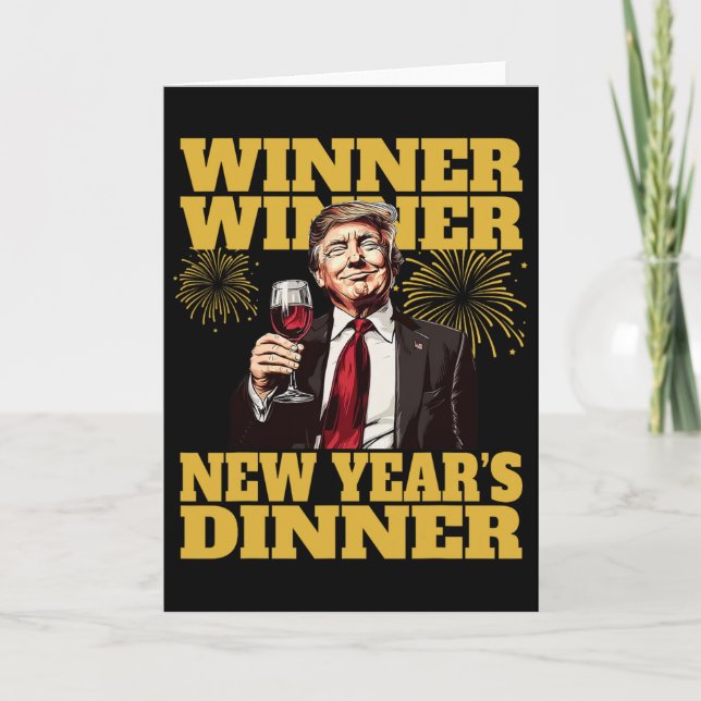 Trump New Year's Dinner 2025  Card (Front)