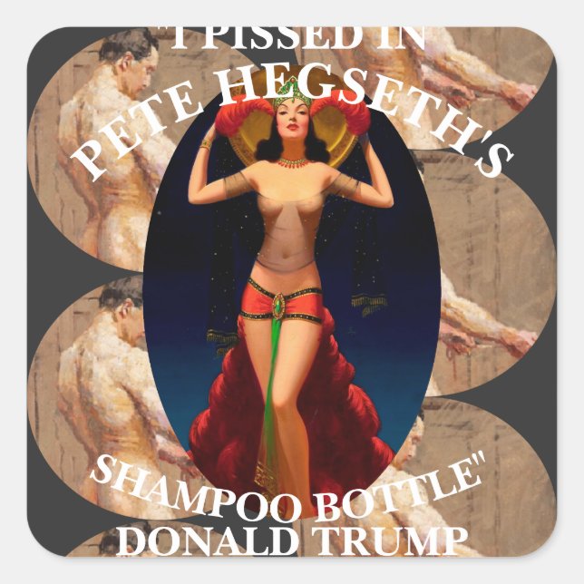 Trump Nightclub Restaurant Bar Tiki Pub Toga Party Square Sticker (Front)