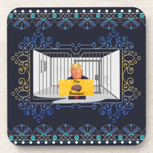 Trump No Brainer Beverage Coaster