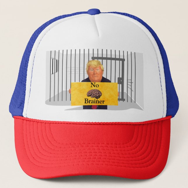 Trump No Brainer Trucker Hat (Front)