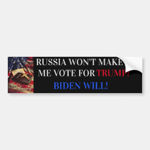 TRUMP NOT BIDEN 2020 BUMPER STICKER