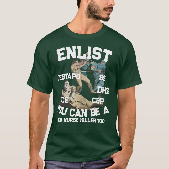 TRUMP NURSE KILLERS JACK BOOTED THUG MURDERERS T-Shirt (Front)