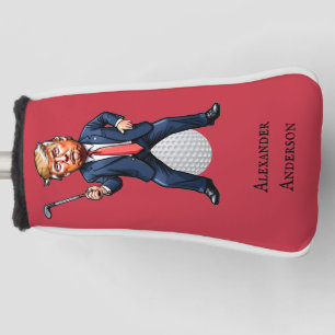 Trump on Golf Ball Personalize Head Cover
