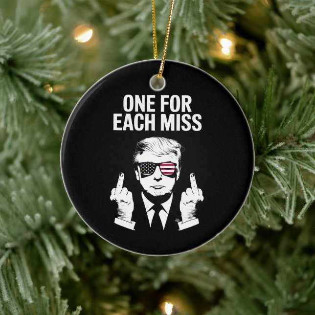 Trump One For Each Miss Ceramic Tree Decoration (Tree)