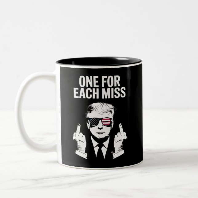 Trump One For Each Miss Two-Tone Coffee Mug (Left)