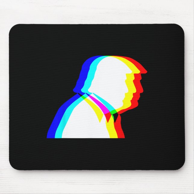 Trump Optical Illusion Edm  Mouse Pad (Front)