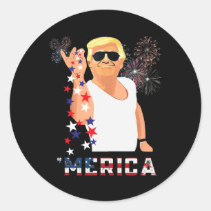 Trump Outfits  Classic Round Sticker