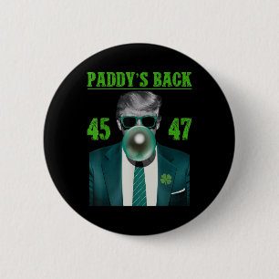 Trump Paddys Back Design - Funny Trump St 6 Cm Round Badge