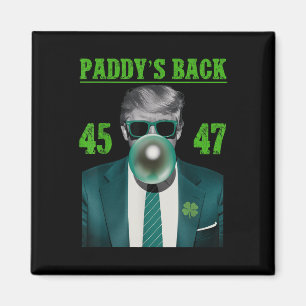 Trump Paddys Back Design - Funny Trump St Magnet