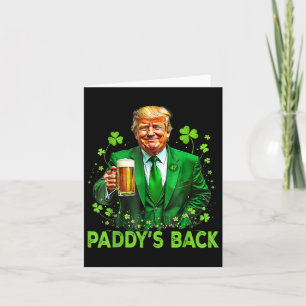 Trump Paddy's Ck St Patricks Day Irish Shamrock Card