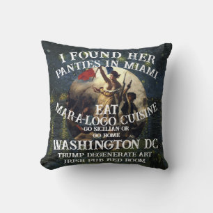 Trump Panties Miami Catholic Church White Cushion