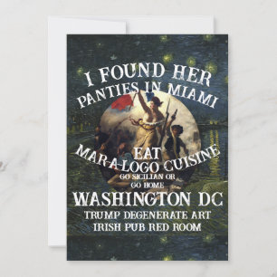 Trump Panties Miami Catholic Church White Invitation