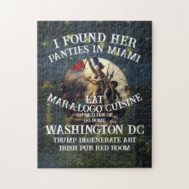 Trump Panties Miami Catholic Church White Jigsaw Puzzle (Vertical)
