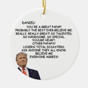 Trump Pap-pap Gift for Pap Pap republican  Ceramic Tree Decoration