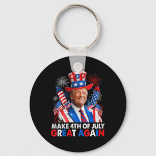 Trump Patriotic Firework Make 4th Of July Great Ag Key Ring