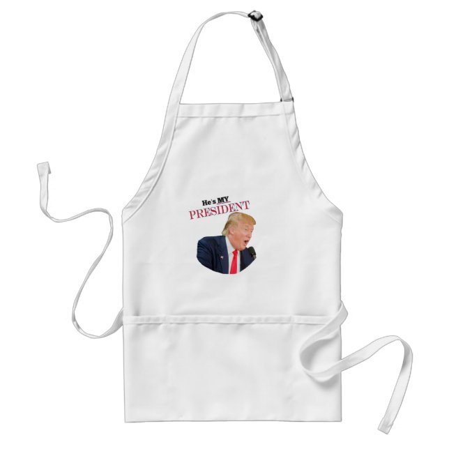   Trump Patriotic 🚗 USA He's My President BBQ Standard Apron (Front)