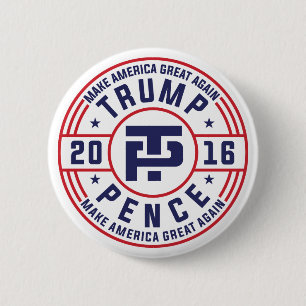 Trump Pence 2016 6 Cm Round Badge
