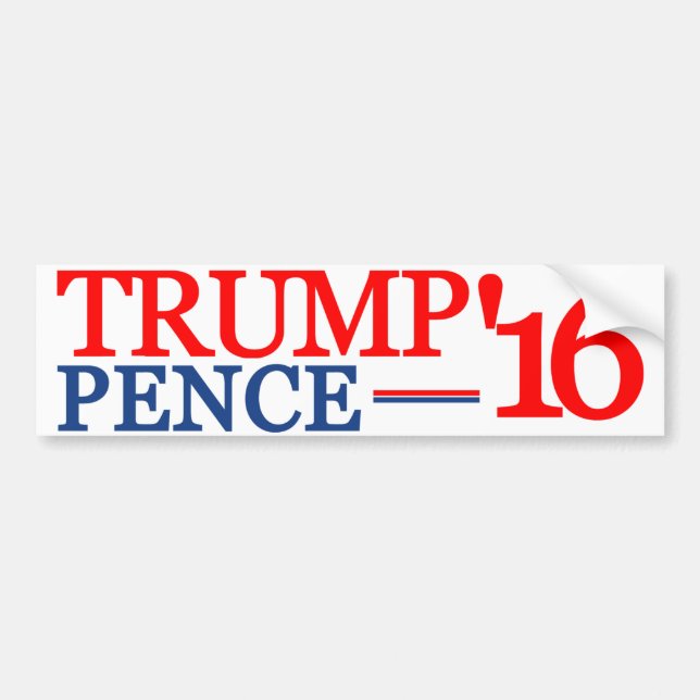 Trump Pence 2016 Bumper Sticker (Front)