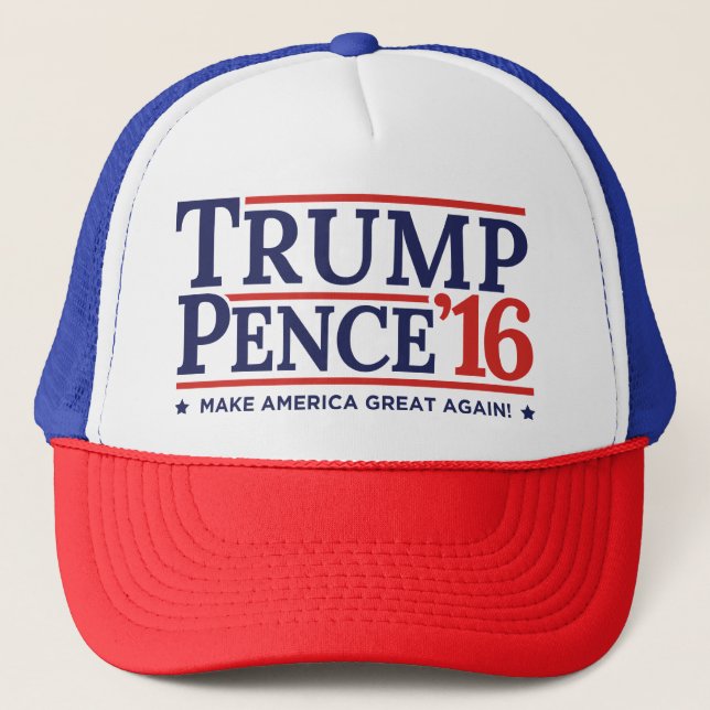 Trump Pence 2016 Election Campaign Logo Hat (Front)