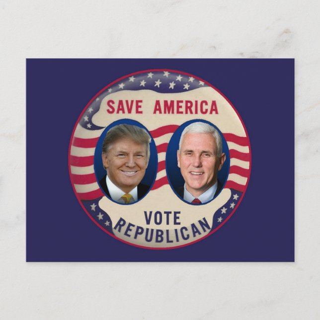 TRUMP PENCE 2016 POSTCARD (Front)