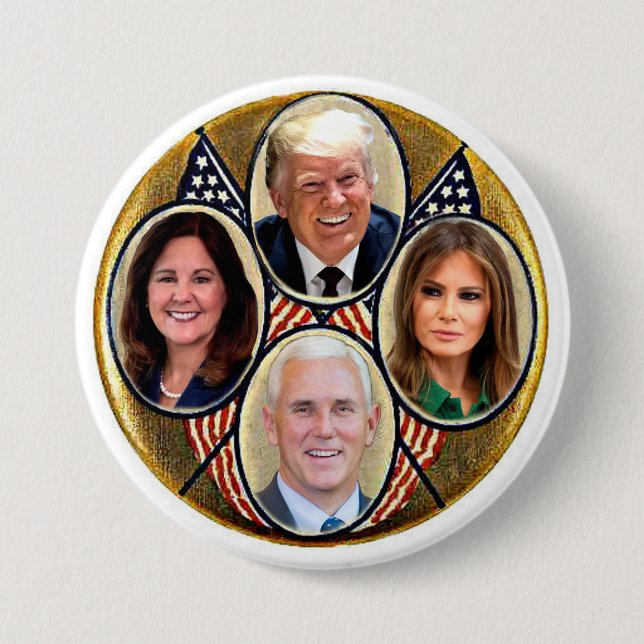 Trump/Pence 2020 7.5 Cm Round Badge (Front)