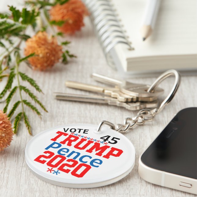 Trump Pence 2020 EDIT Names Details Key Ring (Front Right)