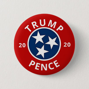 Trump Pence 2020 Tennessee 6 Cm Round Badge