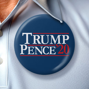 Trump Pence 2020 - Vintage Reagan Design 7.5 Cm Round Badge