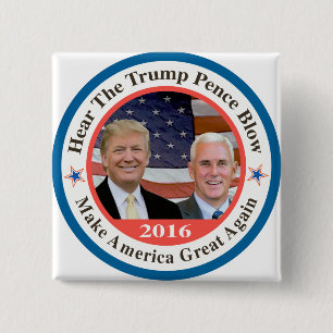trump pence 2 15 cm square badge