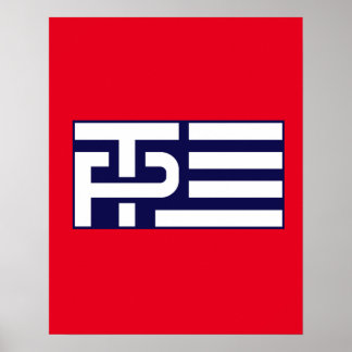 Trump Pence Flag - Blue - - Poster