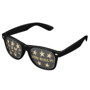 Trump Pence Gold Tone Win Bigly Gold Stars Fun Retro Sunglasses