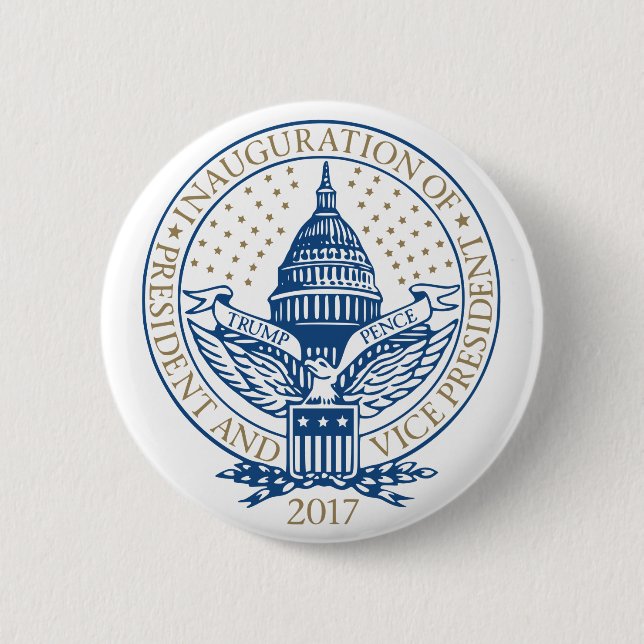 Trump Pence President Inaugural Logo Inauguration 6 Cm Round Badge (Front)