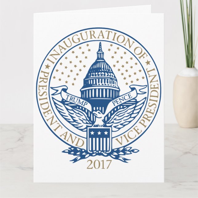 Trump Pence President Inaugural Logo Inauguration Card (Front)