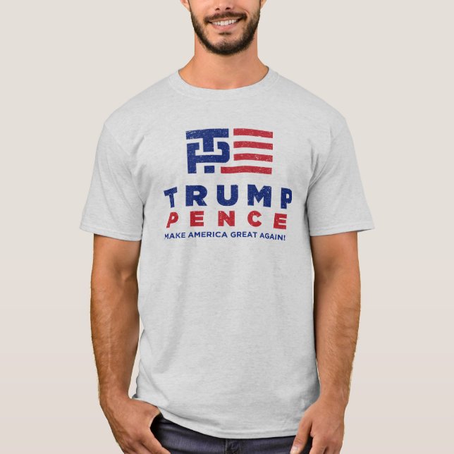 Trump Pence Vintage Tee 2016 Election Tshirt (Front)