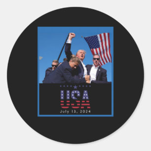Trump Pennsylvania Rally Shooting 2024 Classic Round Sticker