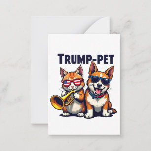 Trump pet Trump Make Our Pets Safe Again Trumpet Card