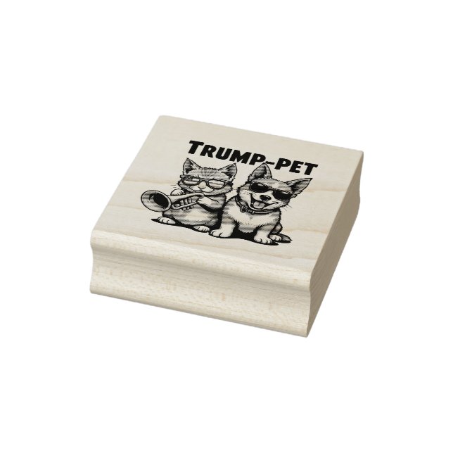 Trump pet Trump Make Our Pets Safe Again Trumpet Rubber Stamp (Stamp)