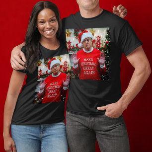 Trump Photo Trump Make Christmas Great Again T-Shirt