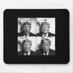 Trump Photobooth In Bunny Easter Ears Funny Usa Me Mouse Pad