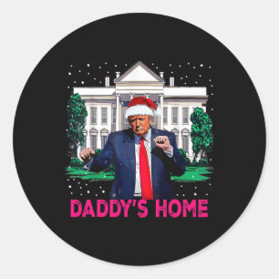 Trump Pink 2024 Take America Ck Daddy's Home Chris Classic Round Sticker