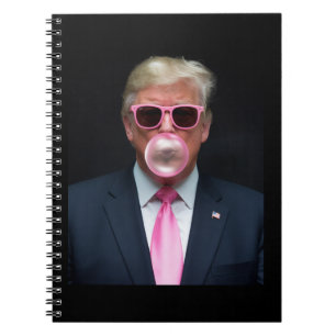 Trump Pink Bubble Gum President 47 USA Notebook