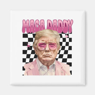 Trump Pink Sungles Maga Daddy Funny Trump 2024  Magnet