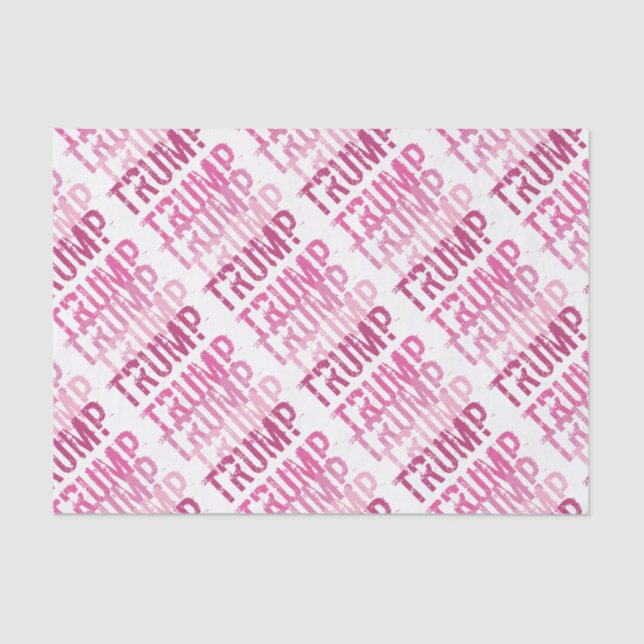 Trump Pink Tissue Paper Gift Wrap Supplies (Front)