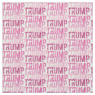 Trump Pink Typography Fabric