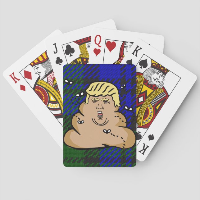trump plaid poop playing cards (Back)
