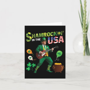 Trump Playing Guitar Shamrockin In The Usa Saint P Card