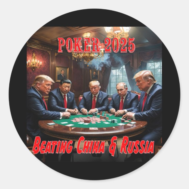 Trump Poker 20251  Classic Round Sticker (Front)